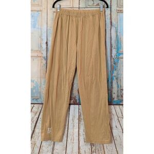 Venice Beach Womens Size Small Beige Elastic Waist Straight Leg Track Pants